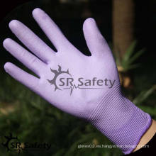 SRSAFETY 13G de punto de nylon guante de trabajo sumergido / PU guantes de revestimiento